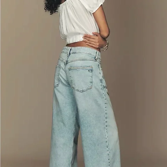 Anthropologie Pilcro Light Blue Wide-Leg Jeans - Picture 2 of 8